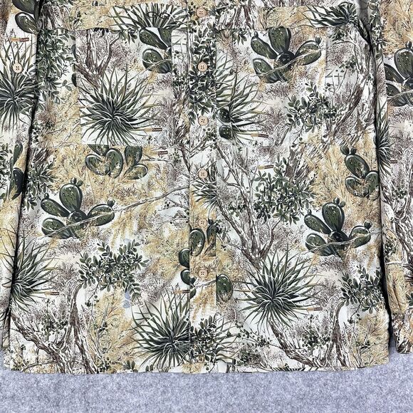 Game Guard Shirt Mens M Desert Camo Performance Vented Pockets Beach Boat STAIN* - Picture 3 of 12